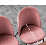 NNETB Light Luxury Velvet Dining Chair Modern Leisure Chair with Backrest Pink