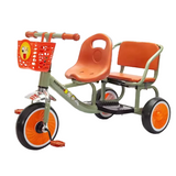 NNETM Kids Double Tricycle Pedal Push Ride-On Cart
