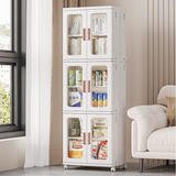 NNETB Foldable Plastic Storage Cabinet for Clothes & Toys