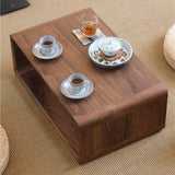 NNETB Black Walnut Tatami Bay Window Tea Table