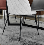 NNETB Light Luxury Velvet Dining Chair Modern Leisure Chair with Backrest Grey