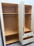 NNETB Modern 4-Door Wooden Wardrobe with Storage