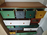 NNETB 12-Drawer Wooden Chest Storage Cabinet