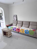 NNETB Liftable Folding Sofa Side Table with Rollers