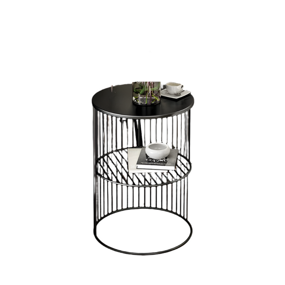 NNETB Nordic Iron Light Luxury Side Table - Black