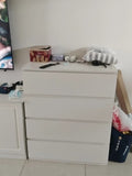 NNETB Solid Wood 5-Drawer Storage Cabinet for Bedroom