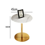 NNETB Nordic Metal Rock Side Table with Corner Frame