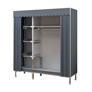 NNETB Double Door Steel Frame Cloth Wardrobe