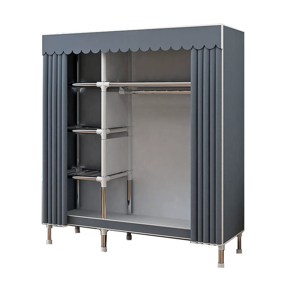 NNETB Double Door Steel Frame Cloth Wardrobe