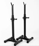 NNETB Black Split Squat Rack – Adjustable Household Fitness