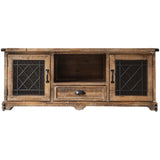 NNETB Retro Solid Wood TV Cabinet with Storage