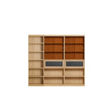 NNETB Wooden Floor Storage Cabinet Display Bookshelf