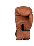 NNETB 12oz Brown Leather Boxing Gloves for Sparring