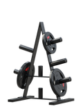 NNETB Heavy-Duty Household Barbell Plate Rack - Black Olympic Weight Storage