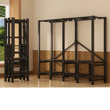 NNETB Folding Cloth Wardrobe Steel Frame Storage Cabinet