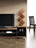 NNETB Walnut Wooden Book Storage Rack