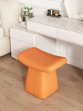 NNETB Vibrant Orange Leather Changing Stool