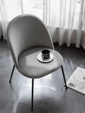 NNETB Light Luxury Velvet Dining Chair Modern Leisure Chair with Backrest Grey