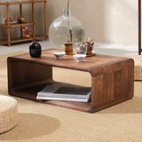 NNETB Black Walnut Tatami Bay Window Tea Table