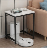 NNETB Compact Sofa Side Table with Storage Rack