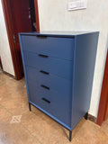 NNETB Modern 5-Drawer Solid Wood Chest Cabinet