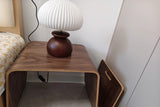 Nordic N-Shape Solid Wood Side Table Walnut