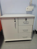 NNETB Lockable File Cabinet with Drawers and Door