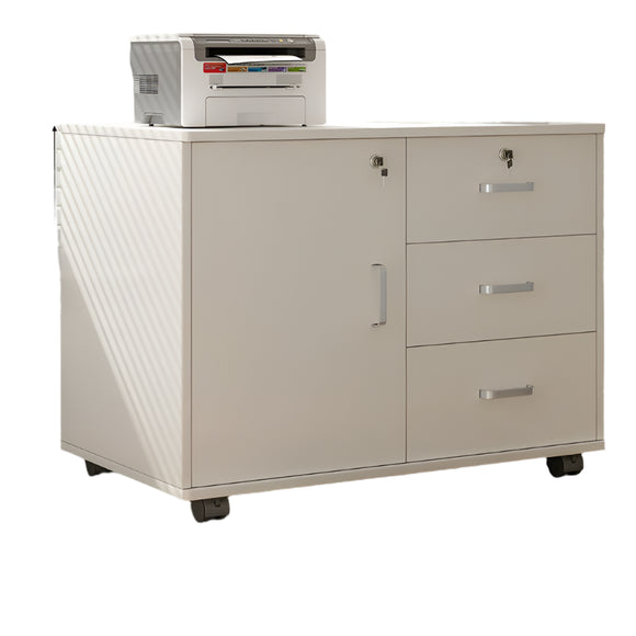 NNETB Lockable File Cabinet with Drawers and Door