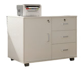 NNETB Lockable File Cabinet with Drawers and Door