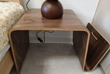 Nordic N-Shape Solid Wood Side Table Walnut