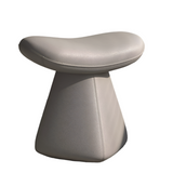 NNETB Light Gray Makeup Stool with Solid Wood Frame