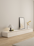 NNETB Cream Solid Wood TV Cabinet & Coffee Table Set