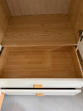 NNETB Modern 4-Door Wooden Wardrobe with Storage