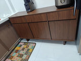 NNETB Side Cabinet Retro Storage for Living Room