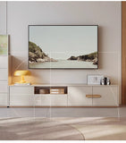 NNETB Modern Floor TV Cabinet with Rock Plate Coffee Table