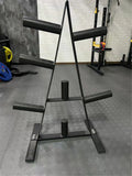 NNETB Heavy-Duty Household Barbell Plate Rack - Black Olympic Weight Storage