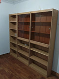 NNETB Wooden Floor Storage Cabinet Display Bookshelf