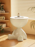 NNETB Cream White Creative Storage Side Table - 41cm Height