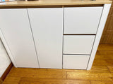 NNETB Wood Side Cabinet with Drawers & Wine Storage