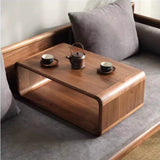 NNETB Black Walnut Tatami Bay Window Tea Table