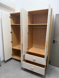 NNETB Modern 4-Door Wooden Wardrobe with Storage