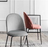 NNETB Light Luxury Velvet Dining Chair Modern Leisure Chair with Backrest Grey