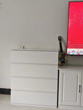 NNETB Solid Wood 5-Drawer Storage Cabinet for Bedroom