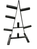 NNETB Heavy-Duty Household Barbell Plate Rack - Black Olympic Weight Storage