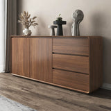 NNETB Solid Wood Wall-Mounted Storage Sideboard Cabinet
