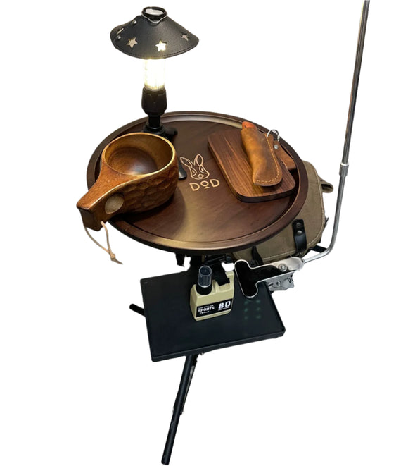 Outdoor Folding Bamboo Picnic Table with Storage Shelf