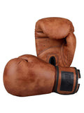 NNETB 12oz Brown Leather Boxing Gloves for Sparring