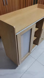 NNETB Japanese Solid Wood Style Kitchen Sideboard Cabinet