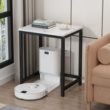NNETB Compact Sofa Side Table with Storage Rack