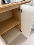 NNETB Wood Side Cabinet with Drawers & Wine Storage